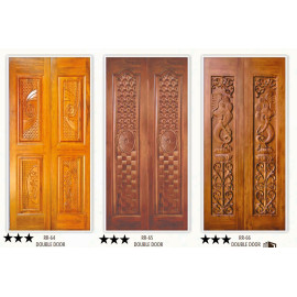 Teakwood Panel CNC Double Door – Precision-Craft..