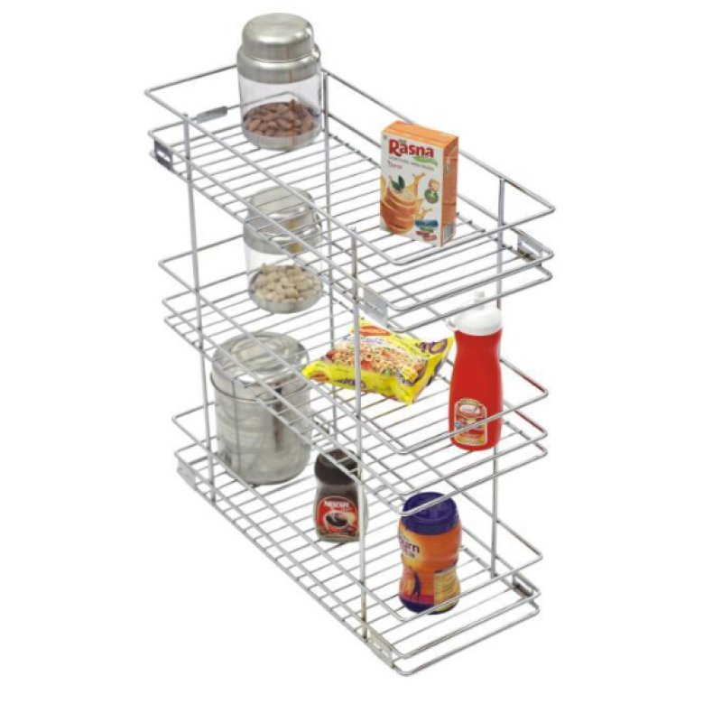 SS Pullout 3 Layer Basket Regular 21 inches