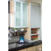 Kitchen Glass Rolling Shutter for Cabinet – Black & Silver (450/600mm)